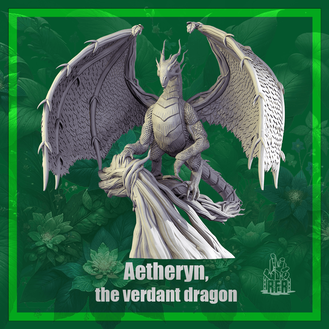 Aetheryn, the verdant dragon 3d model