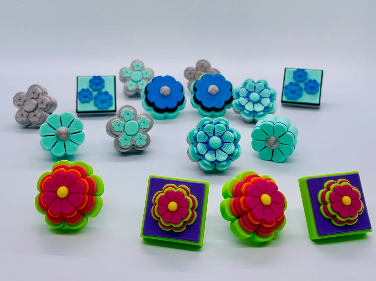 Floral Shoe Charms 3d model