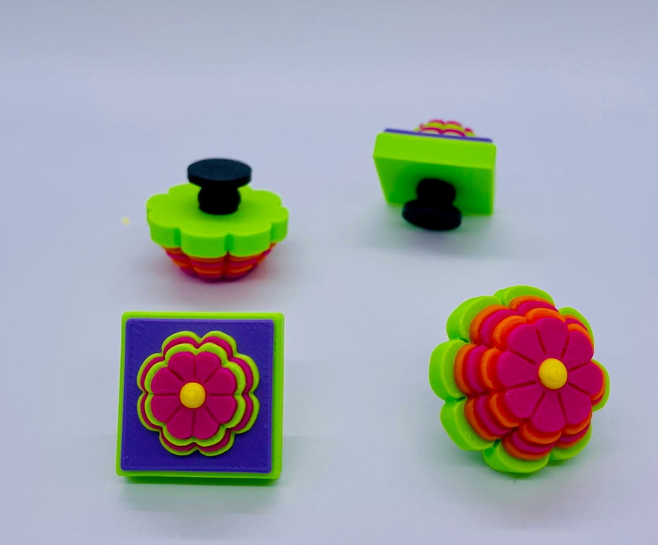 Floral Shoe Charms 3d model