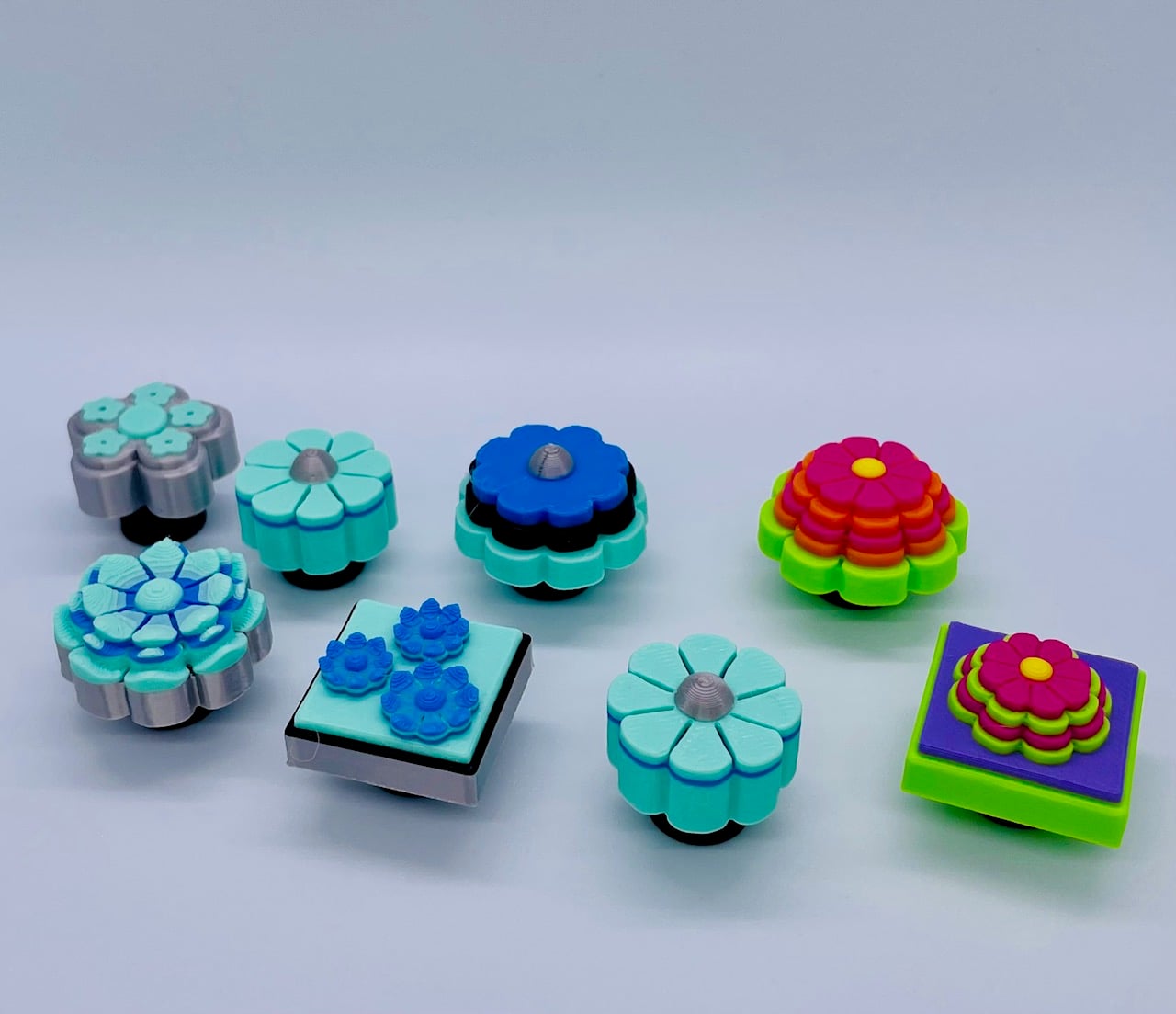 Floral Shoe Charms 3d model
