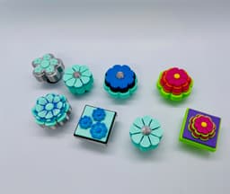 Floral Shoe Charms 3d model