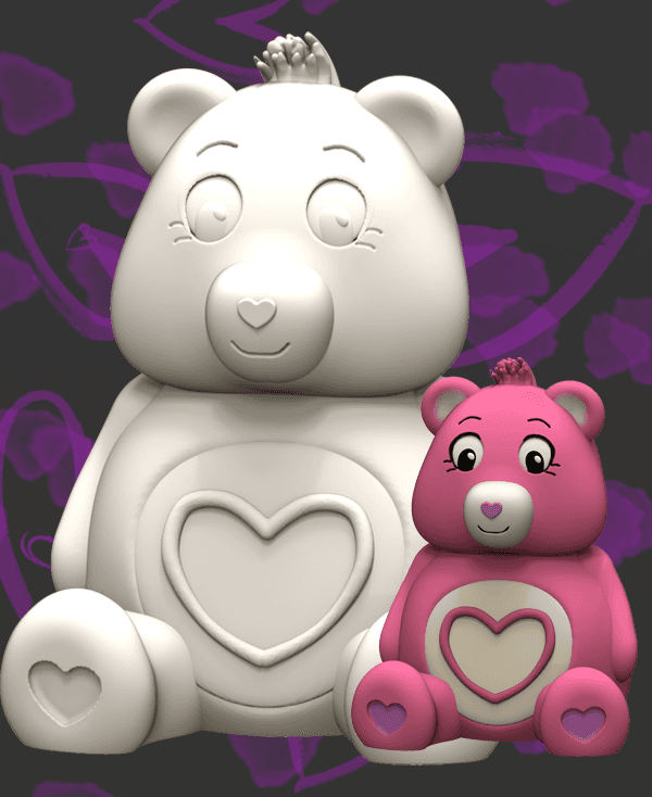 Carebear Valentine's bear gift 3d model
