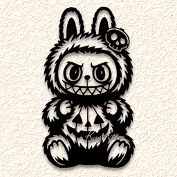 Halloween Labubu Monster Jack o Lantern 3d model