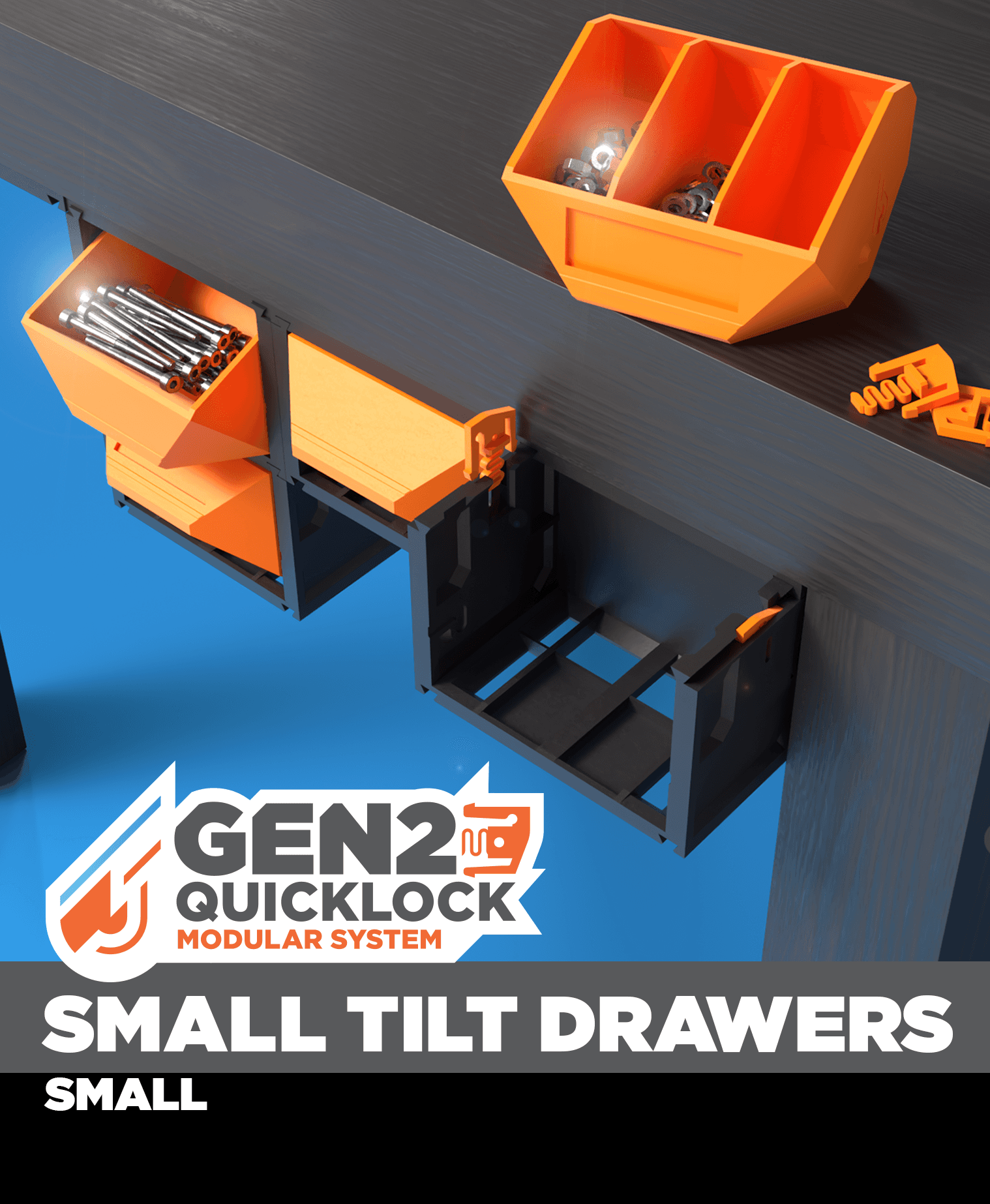GEN2 Small Tilt Drawers 3d model