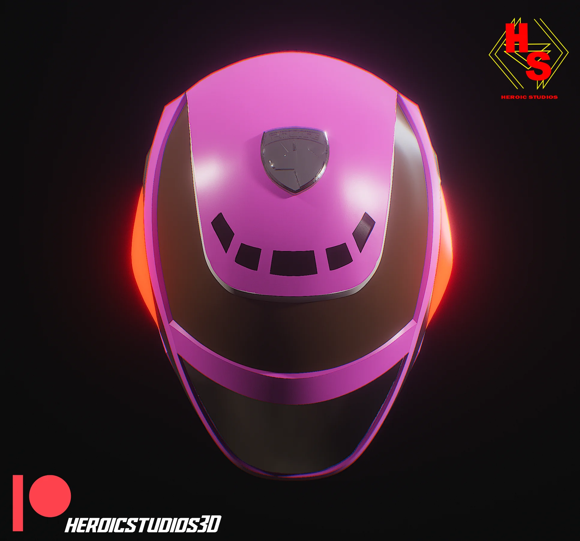 SPD Pink Ranger Helmet 3d model