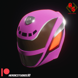 SPD Pink Ranger Helmet 3d model