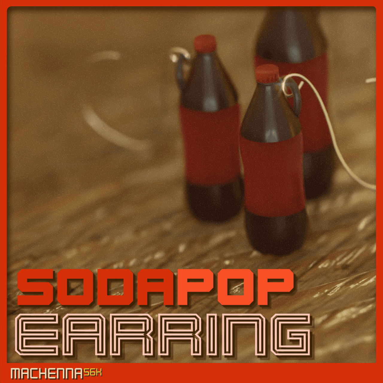 Soda Pop Earring 3d model