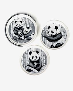 Giant Panda Stackable Coasters 3d model