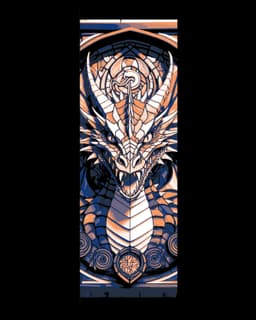Layered Mosaic Dragon Designs - Set of Bookmarks 3d model