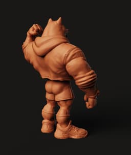 Swole Doge STL | Funny Meme 3D Print | Desk Figurine 3d model