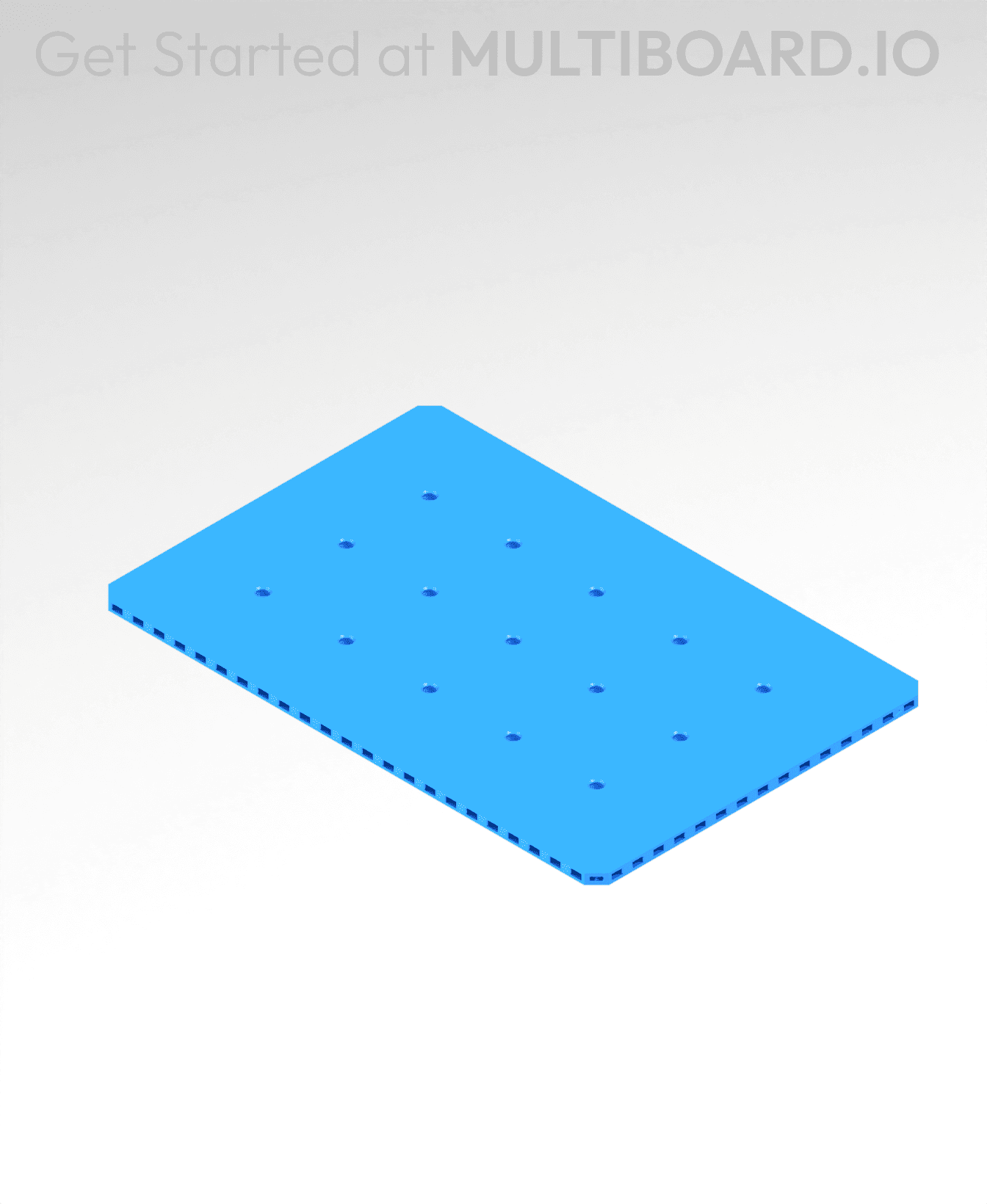 12x8 MU - Small Thread LU - MultiBoard Plate 3d model