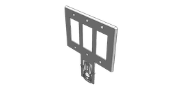 A31 - Three-Gang Single-Sided Rocker Switch Style WallPlateMate 3d model