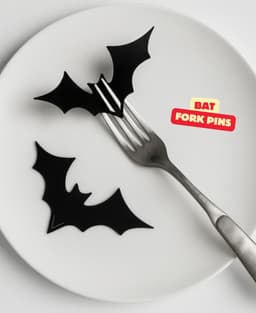 BAT FORK PINS / HALLOWEEN PARTY DECOR 3d model