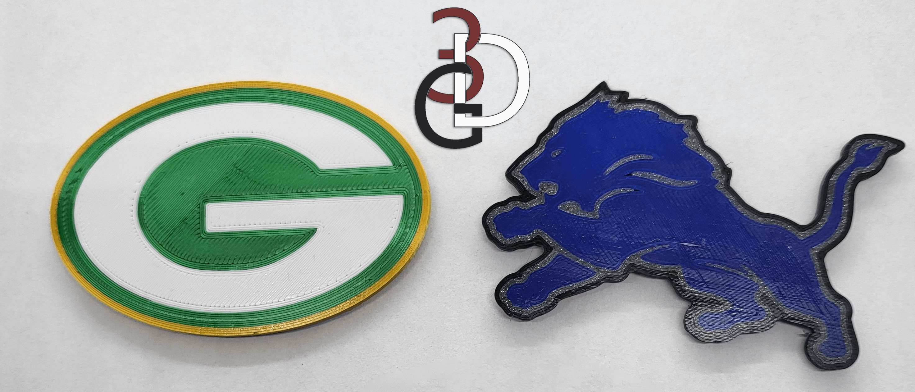 Packers/Lions magnets 3d model