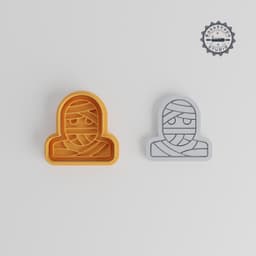 Mummy Shape Cutter & Stamp Set, Cookie & Fondant Tools, Scary Egypt Theme, Sizes S/M/L, Spooky Baking Bundle PRODUCT_3440 3d model