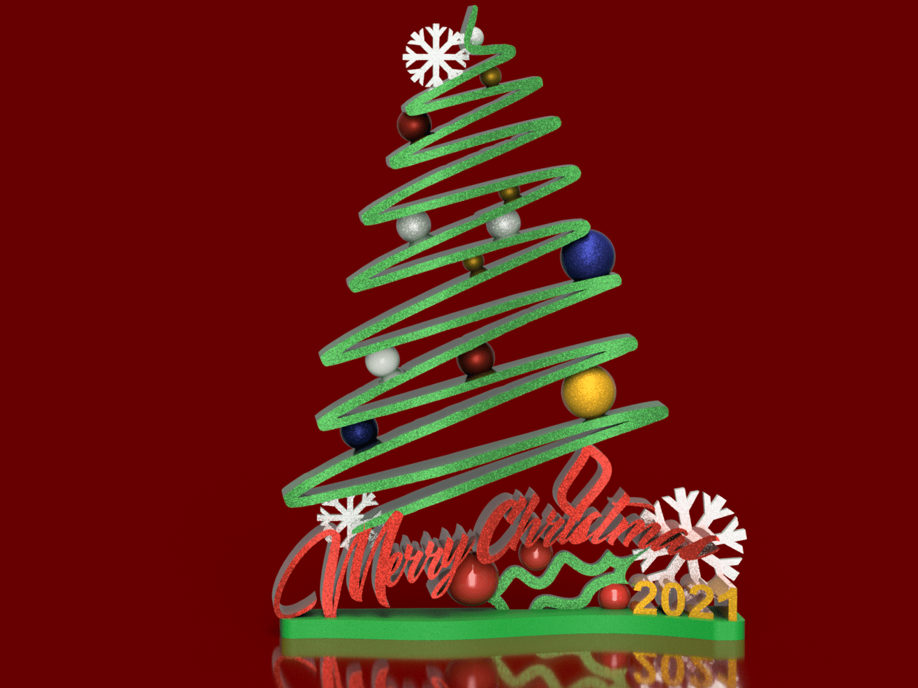 Sapin NOEL 2021 .3mf 3d model