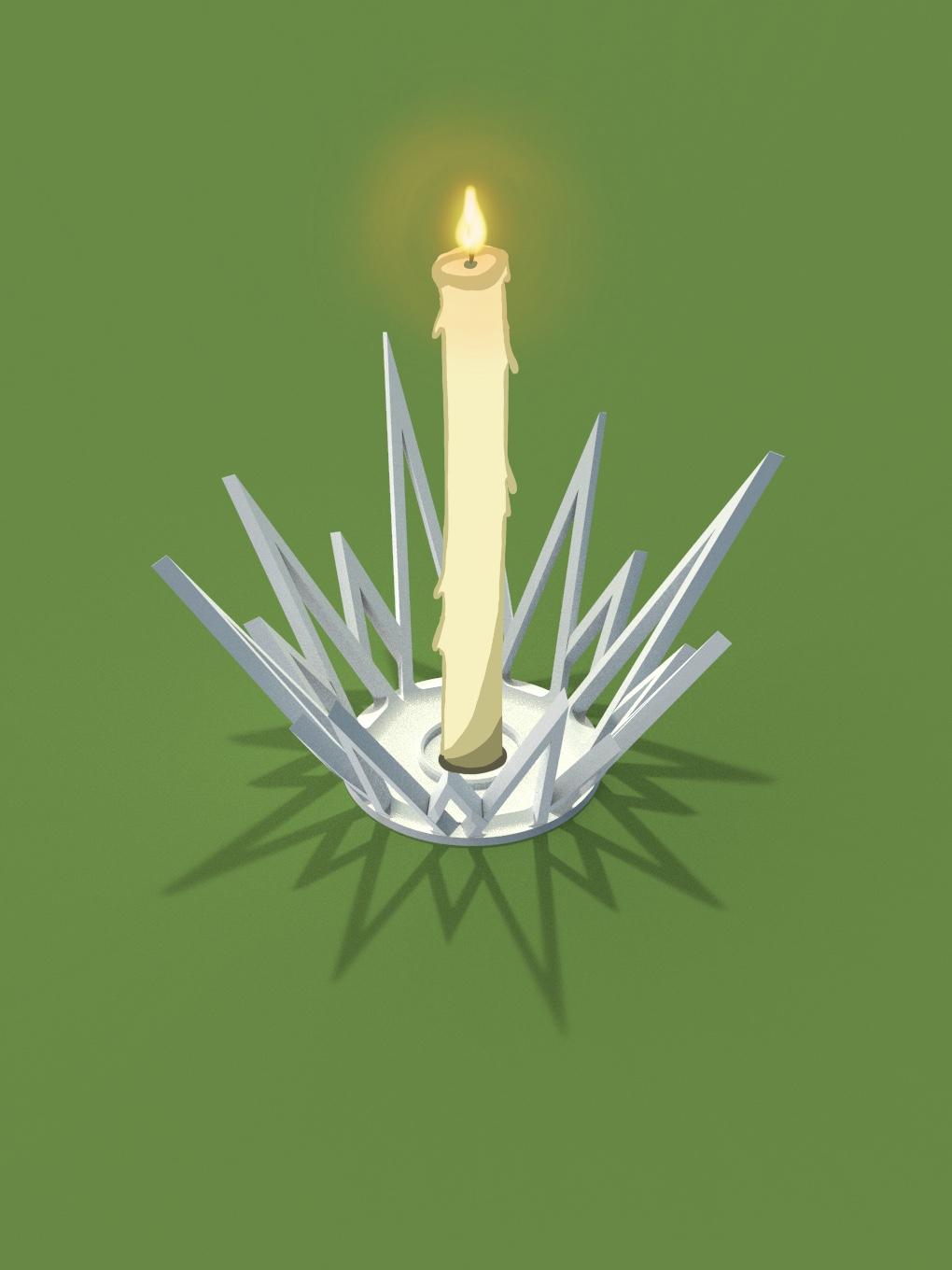 Starry Candle 3d model