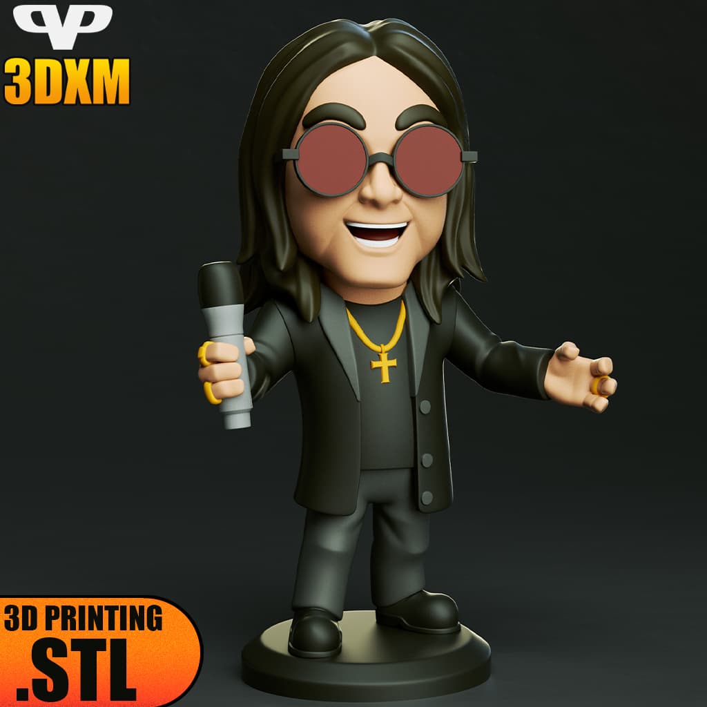 Ozzy Osbourne Chibi STL for 3D Printing ChibiSTL 3DXM 3d model