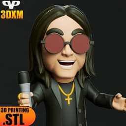 Ozzy Osbourne Chibi STL for 3D Printing ChibiSTL 3DXM 3d model