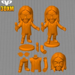 Ozzy Osbourne Chibi STL for 3D Printing ChibiSTL 3DXM 3d model