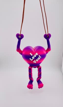 Heart Flexi Legs Hanger 3d model