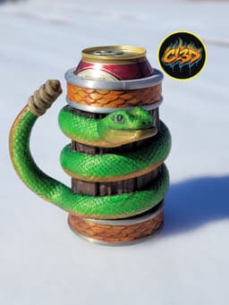 Coiled Snake Can Koozie 3d model