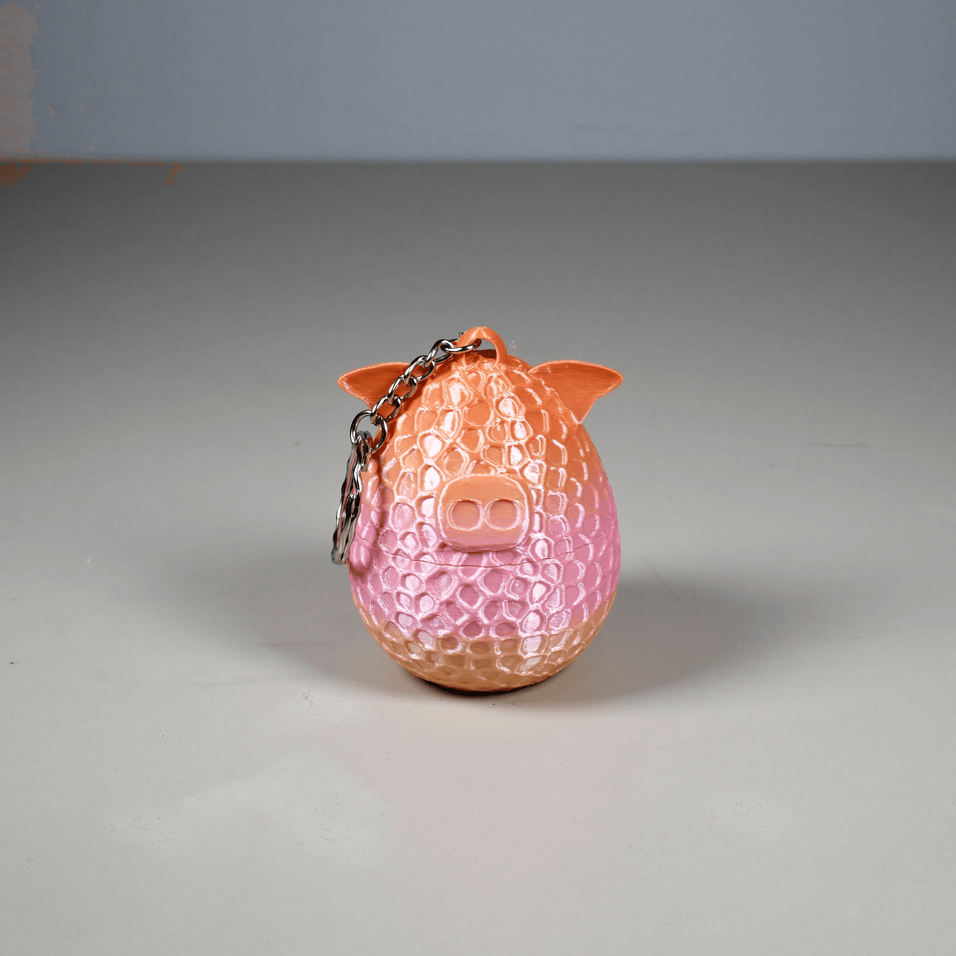 Egg Piggy Gift Pot Keychain 3d model