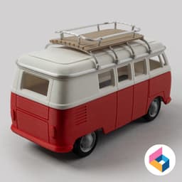 Roof carrier for VW T1 camper 3d model