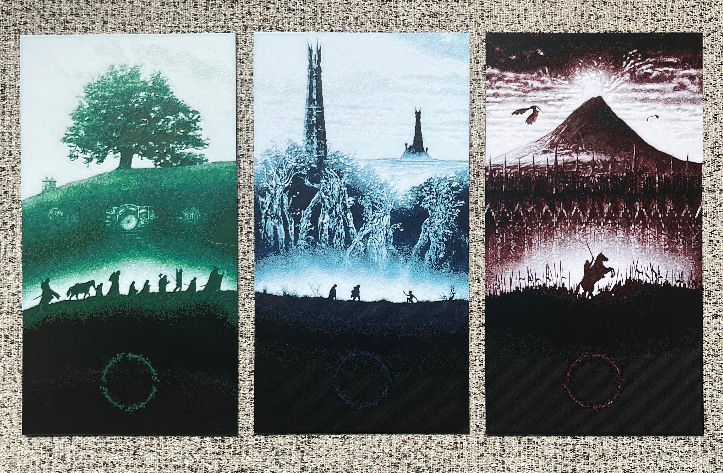 Lord of the rings - Triptych style (Filament Painting) 3d model