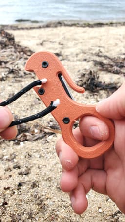 Water Sports Safety Line Cutter with Bottle Opener 3d model