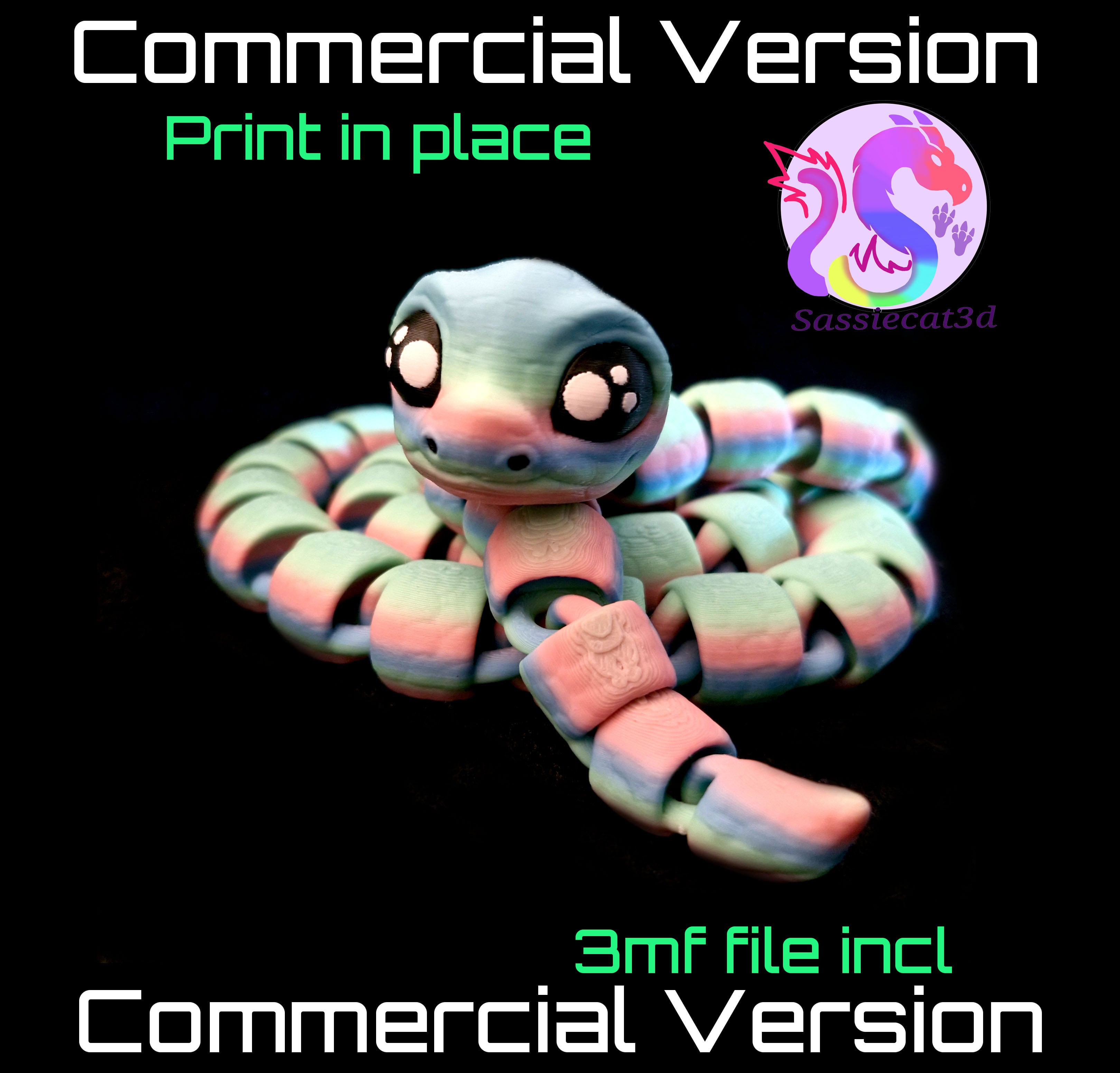 Long Noodles the snake (Commercial Use) 3d model