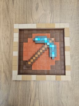 Minecraft Diamond Pickaxe (NO AMS Needed) 3d model