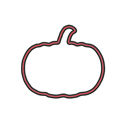 Pumpkin Cookie Cutter STL File - 4 inches 3d model