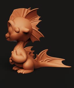 Cute Baby Dragon Multi-Color 3MF | Fantasy | Bambu Ready 3d model