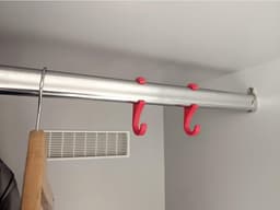Snap-on wardrobe hook 3d model