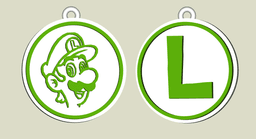 Luigi Super Mario earring, key chain, dogtag, jewlery