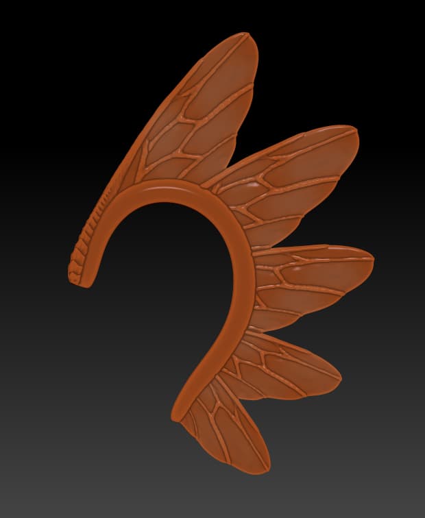 Insect Wing 2 Ear Cuff 3d model