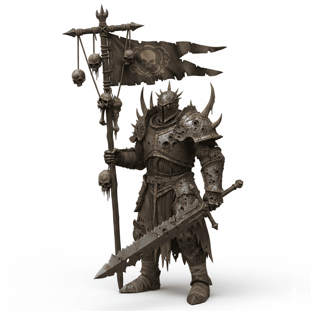 Plague Banner Dark Crusader Warrior 3d model