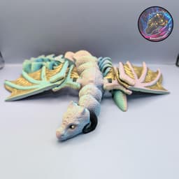 flexi shoulder drape wyrm 3d model