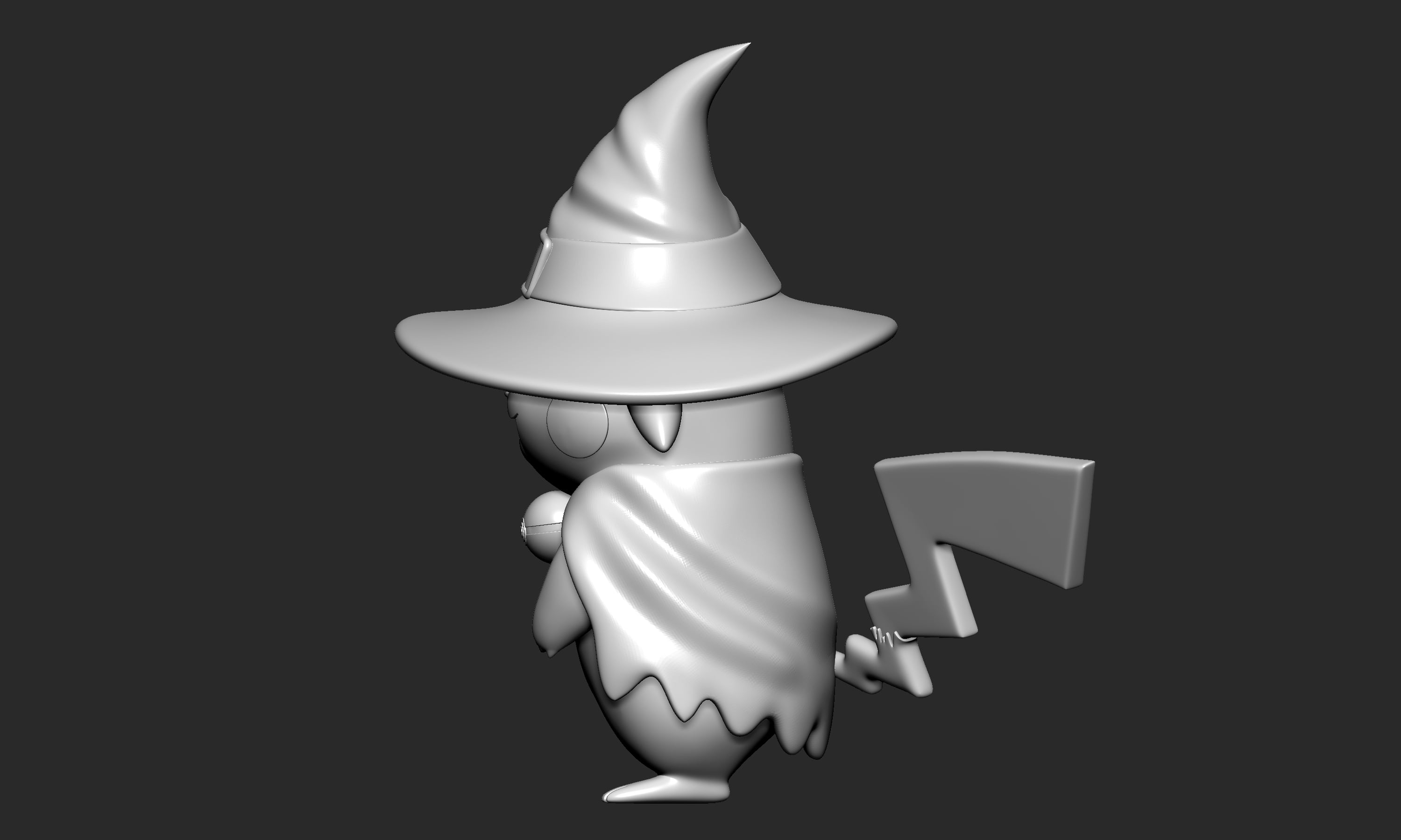 Pikachu Witch Halloween 3d model