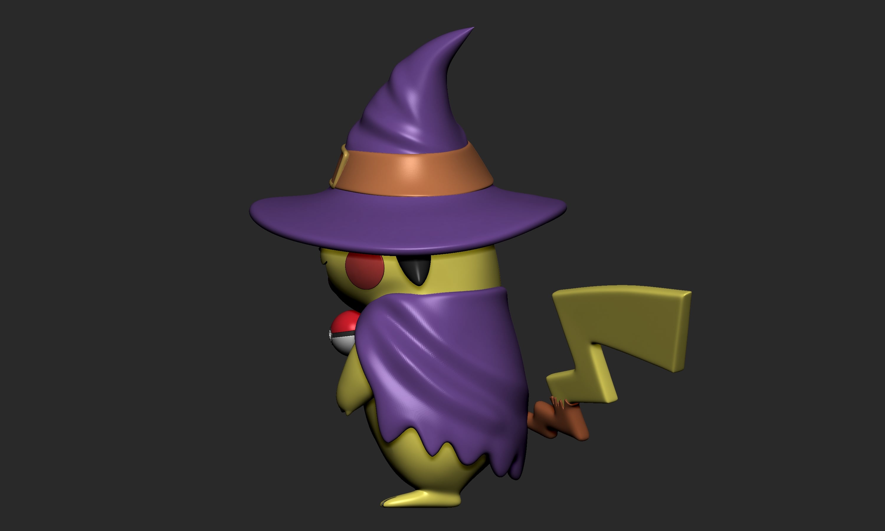Pikachu Witch Halloween 3d model
