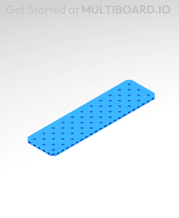 11x3 MU - Small Thread SU - MultiBoard Plate 3d model