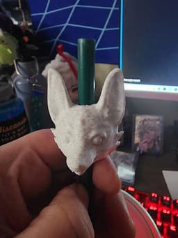 Kitsune Straw Topper 3d model