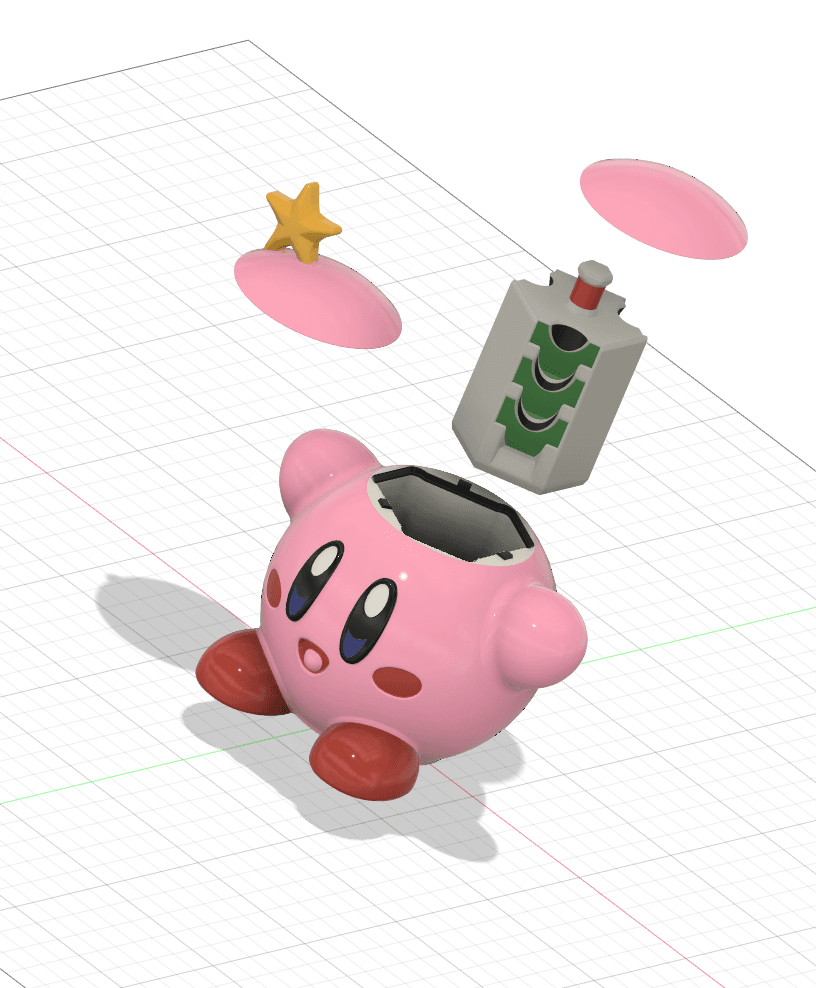 Kirby Switch Cartridge Holder - Cute Nintendo Figure! 3d model