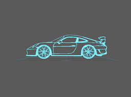 Porsche - GT3 RS Wall Art 3d model