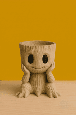 Cute Baby Tree Planter Pot - Cartoon Groot Succulent Vase 3D Print 3d model