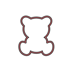 Teddy Bear Cookie Cutter STL File - 4 inches 3d model