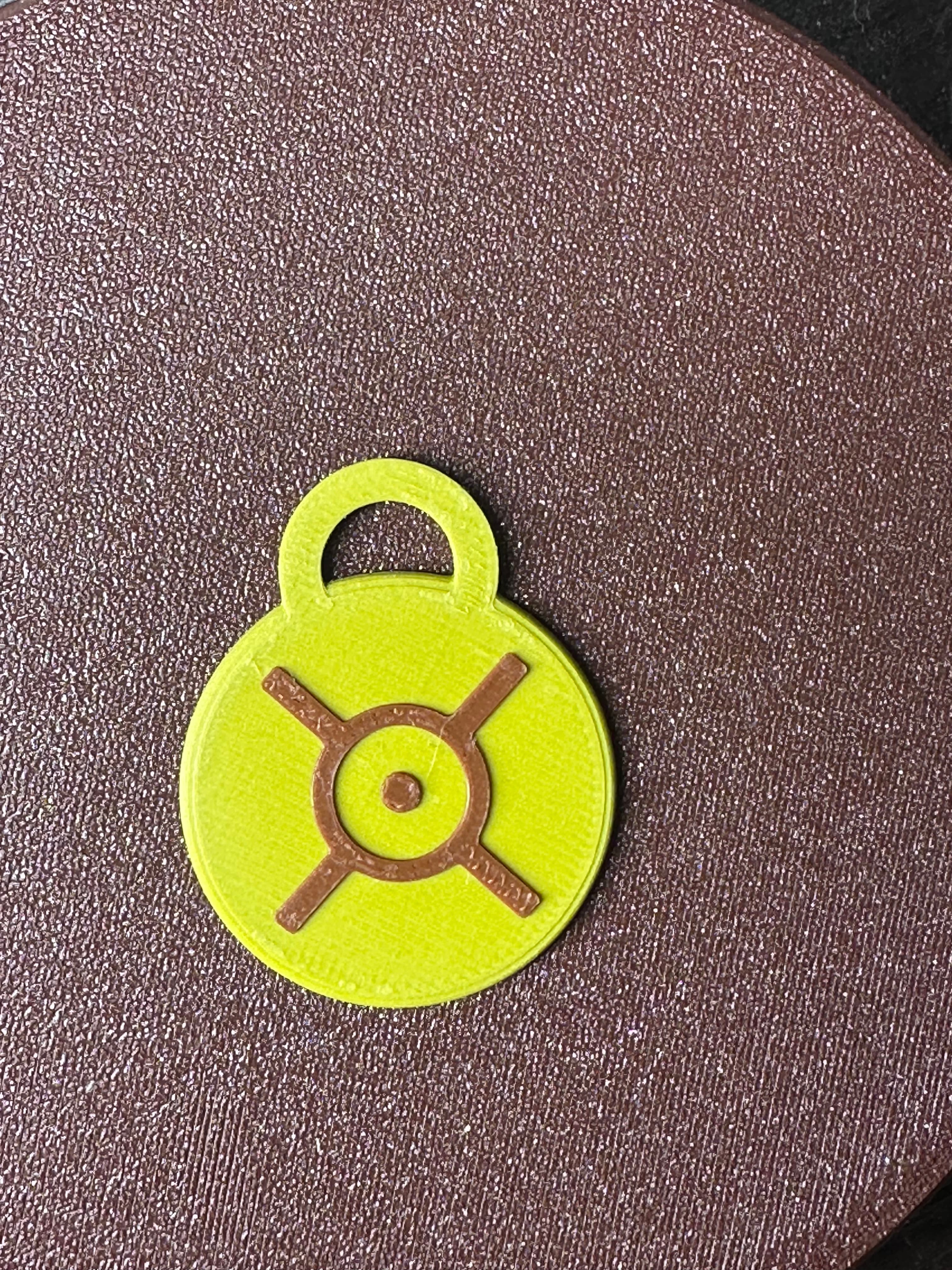 POKEMON UNOWN MMU KEYCHAIN OR BAG PULL “X” 3d model