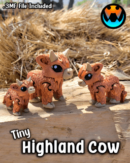 Tiny Highland Cow 3d model