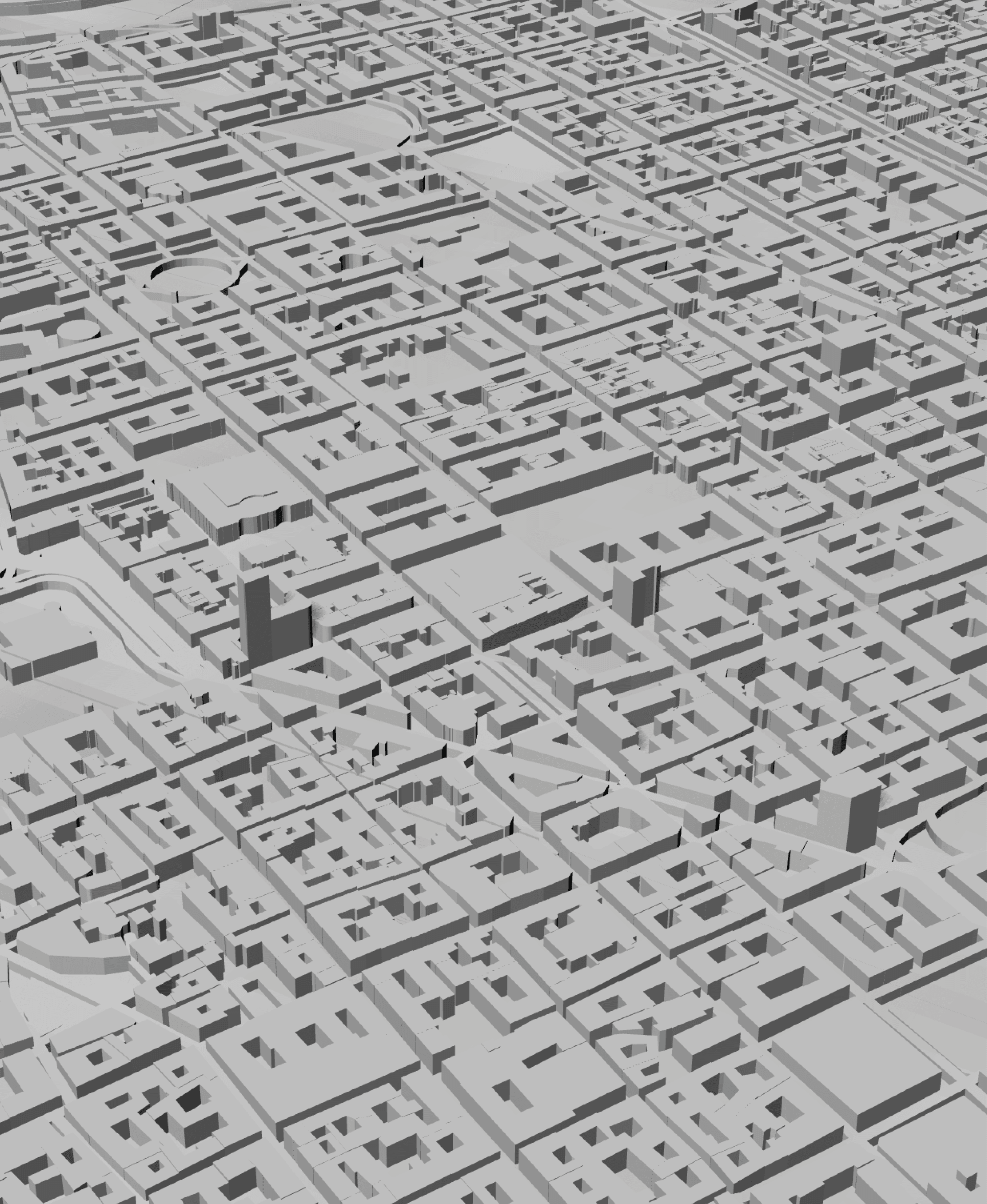TURIN, Skyline 3d map 3d model